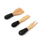 Conjunto 3 Utensílios de Bambu Oikos para Antepasto e Queijos Preto Conjunto 3 Utensílios de Bambu Oikos para Antepasto e Queijos Preto