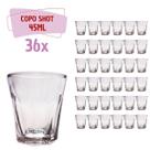 Conjunto 36 Copos Shot Vidro Tequila Cachaça Dose 45ml Bar