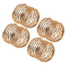 Conjunto 4 Anéis para Guardanapos 4,5cm Dourado Aço Circle Conjunto 4 Anéis para Guardanapos 4,5cm Dourado Aço Circle
