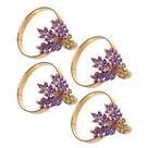 Conjunto 4 Anéis para Guardanapos Lavander Roxo Zamac Conjunto 4 Anéis para Guardanapos Lavander Roxo Zamac