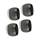 Conjunto 4 argolas para guardanapos Circle de metal 4,5 cm preta - Lyor Design