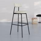 Conjunto 4 Banquetas Altas Stout com Estrutura Preta