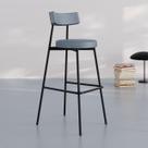Conjunto 4 Banquetas Altas Stout com Estrutura Preta