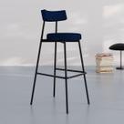 Conjunto 4 Banquetas Altas Stout com Estrutura Preta