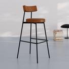 Conjunto 4 Banquetas Altas Stout Revestimento Sintético Est.Preta