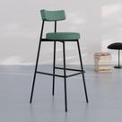 Conjunto 4 Banquetas Altas Stout Revestimento Sintético Est.Preta