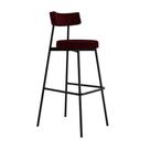 Conjunto 4 Banquetas Altas Stout Tecido Boucle Est.Preta