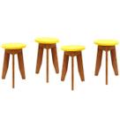 Conjunto 4 Banquetas Colorido Suze