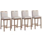 Conjunto 4 Banquetas Madeira Maciça Dani Conjunto 4 Banquetas Madeira Maciça Dani