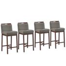 Conjunto 4 Banquetas Madeira Maciça Dani Conjunto 4 Banquetas Madeira Maciça Dani