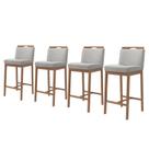 Conjunto 4 Banquetas Madeira Maciça Dani Conjunto 4 Banquetas Madeira Maciça Dani