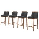Conjunto 4 Banquetas Madeira Maciça Dani Conjunto 4 Banquetas Madeira Maciça Dani