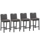 Conjunto 4 Banquetas Madeira Maciça Dani Conjunto 4 Banquetas Madeira Maciça Dani