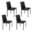 Conjunto 4 cadeiras cozinha jantar ciplafe dubai tubo preto fosco assento estofado Conjunto 4 cadeiras cozinha jantar ciplafe dubai tubo preto fosco assento estofado