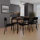 Conjunto 4 Cadeiras de Jantar Fit com Estrutura Preta