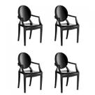 Conjunto 4 Cadeiras de Plástico Polipropileno Empilhável Wind Plus