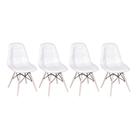 Conjunto 4 Cadeiras Eames Eiffel Botonê - Branco
