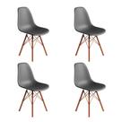 Conjunto 4 Cadeiras Eames Estilo Moderno em Ferro Cobre com Assento Cinza Conjunto 4 Cadeiras Eames Estilo Moderno em Ferro Cobre com Assento Cinza