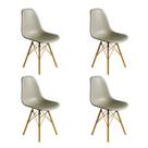 Conjunto 4 Cadeiras Eames Estilo Moderno em Ferro Dourado com Assento Fendi Conjunto 4 Cadeiras Eames Estilo Moderno em Ferro Dourado com Assento Fendi