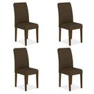 Conjunto 4 Cadeiras Lisboa Imbuia/ Marrom