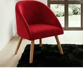 Conjunto 4 Cadeiras Luna Decorativa Ergonômica Pés Madeira Para Sala de Jantar,Cozinha ou Quartos Tecido Veludo Vermelho Conjunto 4 Cadeiras Luna Decorativa Ergonômica Pés Madeira Para Sala de Jantar,Cozinha ou Quartos Tecido Veludo Vermelho