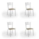 Conjunto 4 Cadeiras para Sala de Jantar Portugal Metal