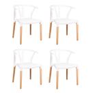 Conjunto 4 Cadeiras Polipropileno Wishbone Yescasa Branco