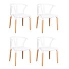 Conjunto 4 Cadeiras Polipropileno Wishbone Yescasa