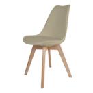 Conjunto 4 cadeiras saarinen base wood desm