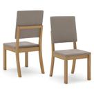 Conjunto 4 Cadeiras Sala Jantar Milla Nature/Marrom Amêndoa