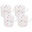 Conjunto 4 Canecas em Vidro Borossilicato 100ml CO2314819