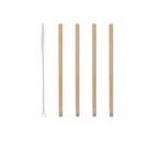 Conjunto 4 Canudos de Bambu Reutilizáveis com Escova para Limpeza 20cm - Lyor Conjunto 4 Canudos de Bambu Reutilizáveis com Escova para Limpeza 20cm - Lyor
