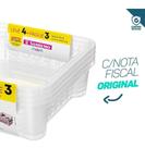 Conjunto 4 Cesto Organizador Empilhável Plástico 1,6 Litros Despensa Organização