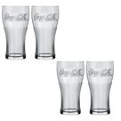 Conjunto 4 Copo de Vidro 470ML Coca-Cola Transparente Nadir