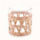 Conjunto 4 copos baixos de vidro com sisal 320ml Wolff
