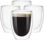 Conjunto 4 Copos Duplo de Vidro Copo Parede Dupla 350 ml Café Expresso Cerveja Chopp Chá