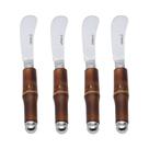 Conjunto 4 Espátulas Aço Inox com Cabo de Bambu Wolff