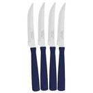 Conjunto 4 Facas Serra Churrasco Tramontina Inox New Kolor
