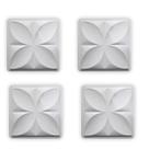 Conjunto 4 formas 3d molde gesso floral 25x25cm