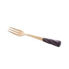 Conjunto 4 Garfos Aço Inox Aperitivo Dourado Com Cabo Preto - Bon Gourmet