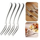 Conjunto 4 Garfos de Aço Inox Prata para Aperitivo Petiscos Wolff