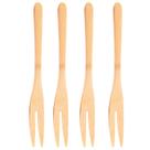 Conjunto 4 garfos de bambu para petisco lyor 18cm