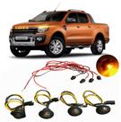 Conjunto 4 Luz Led Para Grade Frontal Veicular Kit Completo Cor Âmbar Alaranjado Auto Brilho