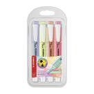 Conjunto 4 Marca Texto Stabilo Swing Cool Pastel Colorido Desenho Anotações Escolar Sortido