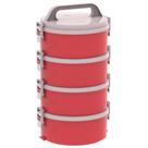 Conjunto 4 Marmita Térmica Marmitex Termoprato 1,5l Almoço Lanche Tekcor 2S 1D 1T - Soprano
