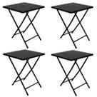 Conjunto 4 Mesa Dobrável Bar Restaurante Aço Ferro Conjunto 4 Mesa Dobrável Bar Restaurante Aço Ferro