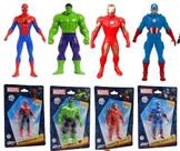 Conjunto 4 Mini Bonecos Marvel Super Heróis Articulados 10cm Colecionáveis!