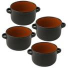 Conjunto 4 Mini Cocottes Panelinha Com Alça Cerâmica Forno