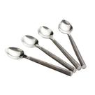 Conjunto 4 Mini Colheres de Aço Inox Estilo Bambu Espessura 1,3Mm e 41G Lyor Design