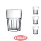 Conjunto 4 Mini Copos Dose Bristol 60ml Shot Cachaça Nadir